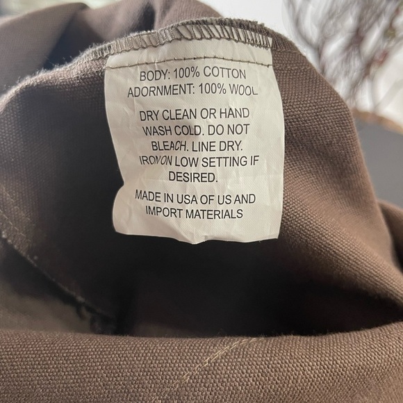 Faribault Woolen Mill Company Duffle Weekender Bag Olive Cream - Picture 6 of 8